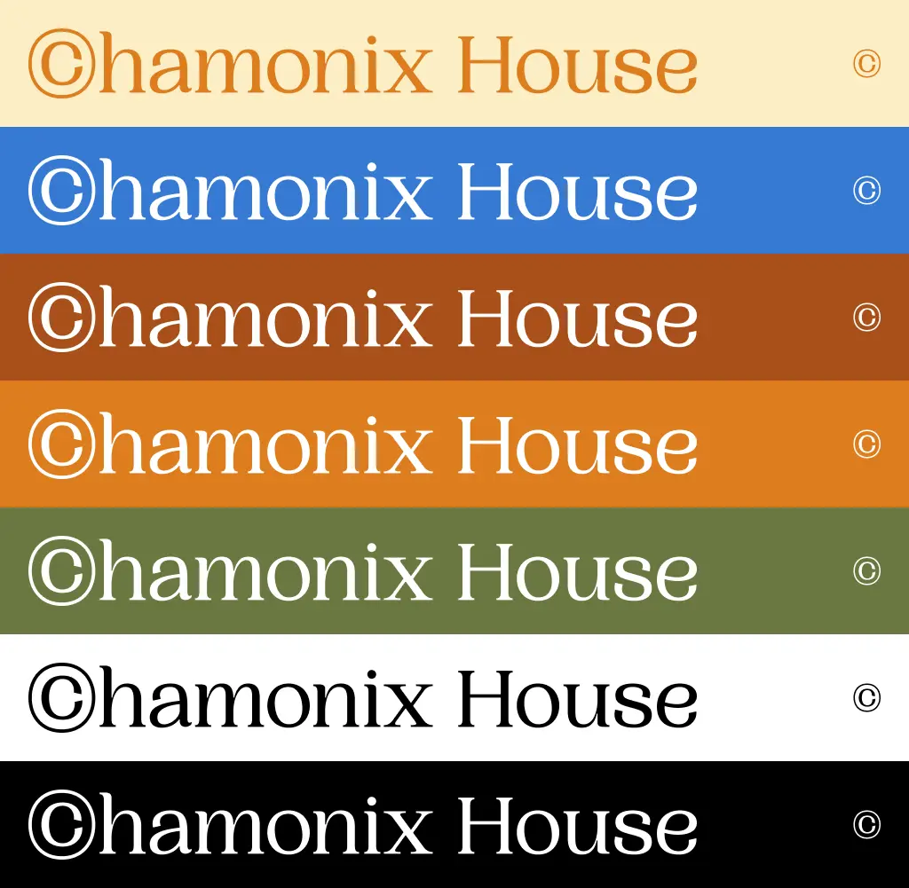 Chamonix House logo variations